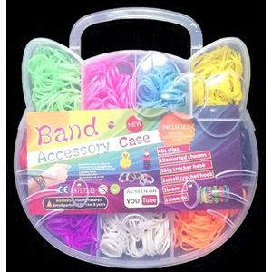 Rubber Loom Bands Weven Gevlochten Armband Tool Diy Kit Boxed Kids Vlechtwerk Creativiteit Speelgoed Voor Kinderen Meisjes Haar Accessoires
