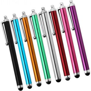 100 stks/partij Capacitieve Stylus Universele Multicolor Touch Pen Met Retail Pack Voor iPad iPhone 7