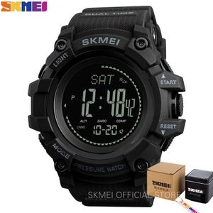 Skmei Outdoor Horloges Heren Druk Kompas Sport Digital Horloges Hoogtemeter Weer Tracker Waterdicht Reloj Hombre 1358