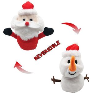 Kerstman Sneeuwpop Pop Dubbelzijdig Omkeerbare Flip Knuffel Kerstcadeau Doek Speelgoed Voor Pop Kids Meisjes