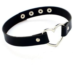 4 Knop Punk Gothic Riem Choker Ketting Pu Leer Op Hals Gesp Kettingen Sieraden Voor Vrouwen Party