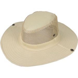 Ademend Brede Rand Zonnehoed Zomer Mesh Emmer Cap Uv Bescherming Voor Camping Vissen Safari Wandelen Outdoor Activiteit Hoeden