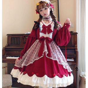 Japanse Anime Lolita Formele Jurk Meisjes Prinses Elf Cosplay Kostuums Vrouwen Gothic Carnaval Thee Party Retro Kant Rok Hoofdband