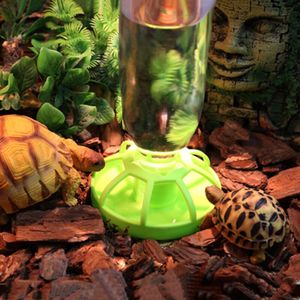 Reptiel Water Drinker Dispenser Voedsel Wastafel Stand Hagedis Feeder Schotel Kom Fles