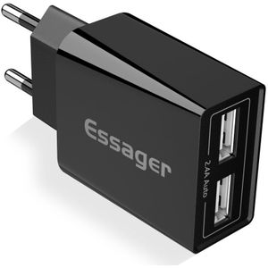 Essager 5V 2.4A Usb Charger Eu Plug Smart Travel Wall Charger Adapter Mobiele Telefoon Oplader Voor Iphone X Xr xs Max Samsung Xiaomi