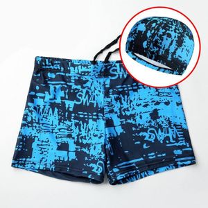 Casual Quick-Droge Zwemmen Shorts Mannen Jongen Print Zwembroek Cap Training Badpak Strand Shorts Badmode Plus Size losse