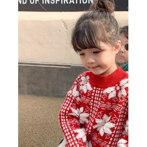 Winter Kinderen Mode Sneeuwvlok Gebreide Warme Truien Kinderen Unisex Lange Mouw 2 Kleuren Truien