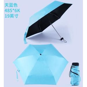 Draagbare mannen Paraplu Mini Pocket Paraplu Voorkomen Uv Regendicht Vouwen Dames Kleine Vijf Fold Parasol Gratis