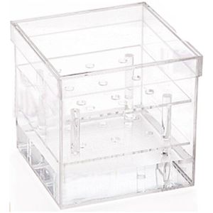 Acryl Transparante Make-Up Organizer Rose Bloem Opbergdozen Make Up Organizer Voor Cosmetica Borstel Organizer Home Storage J05