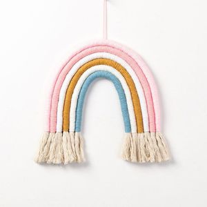 Katoenen Touw Regenboog Speelgoed Muur Opknoping Decoratie Nordic Handgemaakte Regenboog Decoratie Babykamer Decor Accessoires Teepee Guirlande