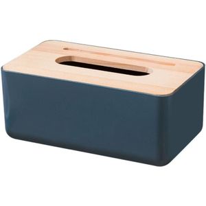 1PC Tissue Doos met Groove Houten Cover Servet Storage Container Huishoudelijke Papieren Handdoek Houder voor Thuis Bar Kantoor Hotel geel