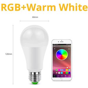 Dimbare Bluetooth 4.0 App Led Lamp E27 Rgbw Rgbww 15W AC85-265V Draadloze Led Indoor Kroonluchter Lamp Smart Home Verlichting
