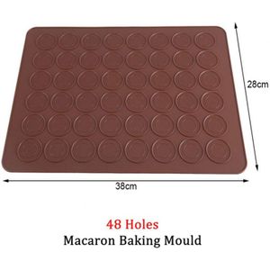 48 Hole Macaron Siliconen Pad Diy Non-stick Bakken Matten Cake Gebak Oven Gebakken Mold Vel Bakvormen Gereedschap Cake decoreren Leveringen