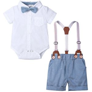 Pasgeboren Kleding Baby Gentleman Rompertjes Pak Zomer Kids Baby Jongens Kleding 2 Stuks Outfits Pak Voor Baby Set Baby kleding