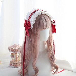 Zachte Meisje Lolita Wit Kant Borduurwerk Haarband Hoofdtooi Met Fairy Hoofdbanden Japanse Kawaii Prinses Haarspeld Haar Accessoires