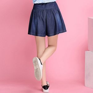 Lente Zomer Streetwear Elastische Taille Denim Shorts Rokken Vrouwen Casual Mode Geplooide Denim Overall Shorts V010