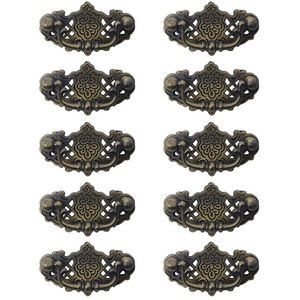 Praktische Boutique 10 Pack Vintage Keukenkast Pull Meubels Pull Schuifladegrepen Slaapkamer Dresser Knoppen Antiek Brons