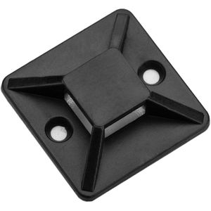 Bematik-Pack Van 100 Zelfklevende Zwart Bases 20X20Mm Voor 5Mm Flenzen