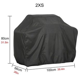 7 Maten Zwart Waterdichte Bbq Cover Barbeque Accessoires Grill Cover Anti Dust Regen Gas Houtskool Elektrische Barbecue Grill Cover