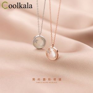 Coolkala Zilveren Ketting Vrouwelijke Mori Prachtige Ster Maan Ronde Shell Meisje Hart Choker