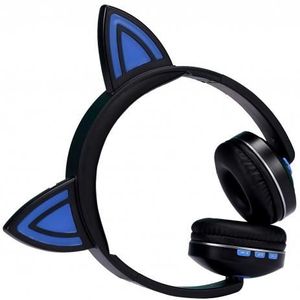 Draadloze Bluetooth Oortelefoon Opvouwbare Knipperende Kat Oor Kinderen Hoofdtelefoon Gaming Headset Led Light Sport Headset