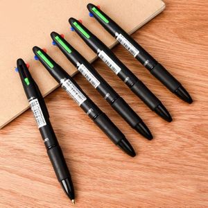 Multicolor Balpen Vier kleur Multifunctionele Blauw Zwart Rood En Groene Bal Pen Druk 0.7mm Voor Student Briefpapier En kantoor