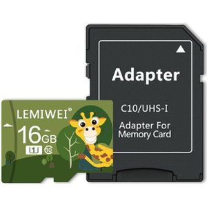 Lemiwei Geheugenkaart 64Gb 32Gb Klasse 10 Hoge Snelheid Schattige Giraffe Tf Flash Card 16Gb 8Gb u1 Tf-kaart Voor Smartphone