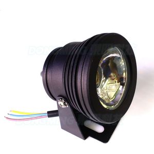 Zwarte cover Platte Lens DC12V Onderwater Led-verlichting Waterdicht IP68 10 W led zwembad licht fontein verlichting