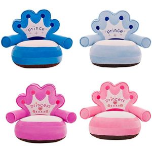 Crown Baby Sofa Cover Leren Zitten Pluche Seat Case Zonder Vulmiddel Voeden Stoel Cover Non-Toxiciteit Kids seat Speelgoed