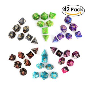 42pcs Polyhedral Dice For Dungeons And Dragon Board Game Dice Polyhedral TRPG Games Dice Set Board Game Entertainment Dice
