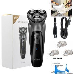 Enchen 3D Elektrische Scheerapparaat Scheerapparaat Mannen Wasbare Type-C Usb Oplaadbare Scheerapparaat Baard Trimmer Draagbare Elektrische Scheerapparaat