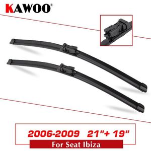 Kawoo Voor Seat Ibiza Auto Styling Zacht Rubber Windcreen Ruitenwissers Blades Model Jaar 2002 Fit Drukknop arm/U Haak Arm