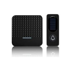 Forecum Zonne-energie Waterdichte Draadloze Deurbel Geen Batterij Eu Ons Uk Plug Smart Deurbel Chime 1 Knop 1 Ontvanger led Licht