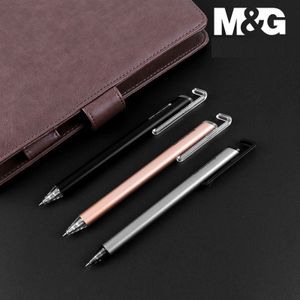M & G 10 stks/partij Multifunctionele Telefoon Houder Gel Inkt Pen 0.5mm Intrekbare Extra Fijne Rollerball Pennen Zwart Blauw kantoorbenodigdheden