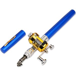 Hengel Reel Combo Set, Mini Telescopische Draagbare Pocket Pen Hengel Pole, Aluminium Fishing Reel