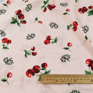 Jurk Chiffon Cherry Dot Mode Diy Naaien Materiaal Mooie Sjaal Blouse Cosplay Craft Stof 1 Yard