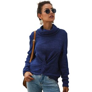 Aswinfon vrouwen Coltrui Effen Kleur Trui Pullover Lange Mouw Trui Trui Vrouwen Gebreide Truien Dames Herfst tops