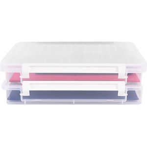 Transparant Bestand Opbergdoos Document Papier Opslag Container Kantoorbenodigdheden FKU66