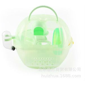 Hamster Huis Kooi Draagbare Hamsterkooi Transparante Plastic Muis Huis-Uitgerust Accessoires Hamster Stijl WY70402