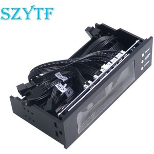 5.25 inch 12 V PC Computer Fan Controller 3 Fan Speed Controller Temperatuur Sensor LCD Digitale Display Voorpaneel voor PC