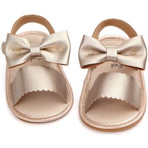 Zomer Baby Schoenen Rubberen Zool Pu Lederen Sandalen Kwastje Met Boog Baby Girl Sandalen Rubber Bottom Peuter Mocassins