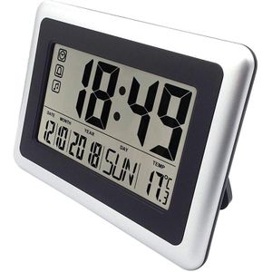 Groot Display Digitale Wandklok, Stille Bureau Plank Klokken Kalender Temperatuur Thermometer Hygrometer Wekker L