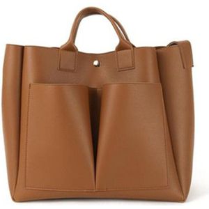 Grote Capaciteit Vrouwen Schoudertas Pu Laptoptas Eenvoudige Handtassen Beroemde Merken Casual Grote Tote Vintage Dames Crossbody Bag 20 #