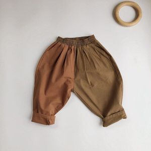 3647 Kinderen Katoen En Linnen Broek Koreaanse Patchwork Casual Radijs Broek Voor Jongens En Meisjes 1-7years Kinderen Broeken