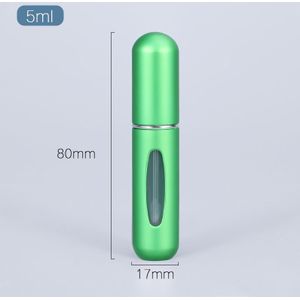 Umetass 5Ml Parfum Fles Spuit Draagbare Mini Geur Doseren Fles Geanodiseerd Aluminium Case Cosmetische Container 1 Stuk