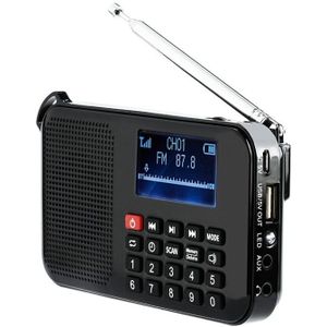 Solar Draagbare Fm Pocket Radio Speaker Muziekspeler Met Zaklamp, Sleep Timer, Ondersteuning Tf-kaart