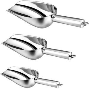 Ijs Scoop Set Van 3, Rvs Metalen Scoops Voor Voedsel Maïs Zoete Snoep, Roest Gratis, solid & Vaatwasmachinebestendig-5/8/12 Oz