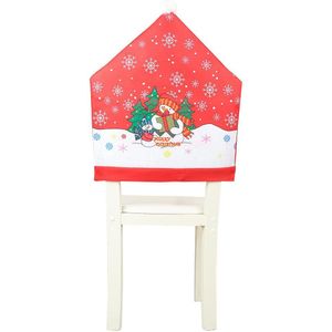 Niet-geweven Stof Stoel Sjerpen Kerst Stoelbekleding Woondecoratie Accessoires Santa Sneeuwpop Super Grote Hoed Jaar Levert
