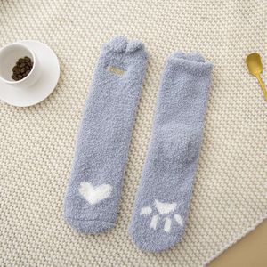 Winter Funny Animal Leuke Fuzzy Sokken Vrouwen Dikke Cartoon Sok Katoen Warme Pluizige Thuis Vloer Kousen Calcetines Huis Mujer