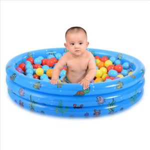 Intime Baby Zwembad Opblaasbaar Zwembad Draagbare Outdoor Strand Zand Ballenbad Kinderen Water Fun Cartoon Patroon PVC Ronde Blu